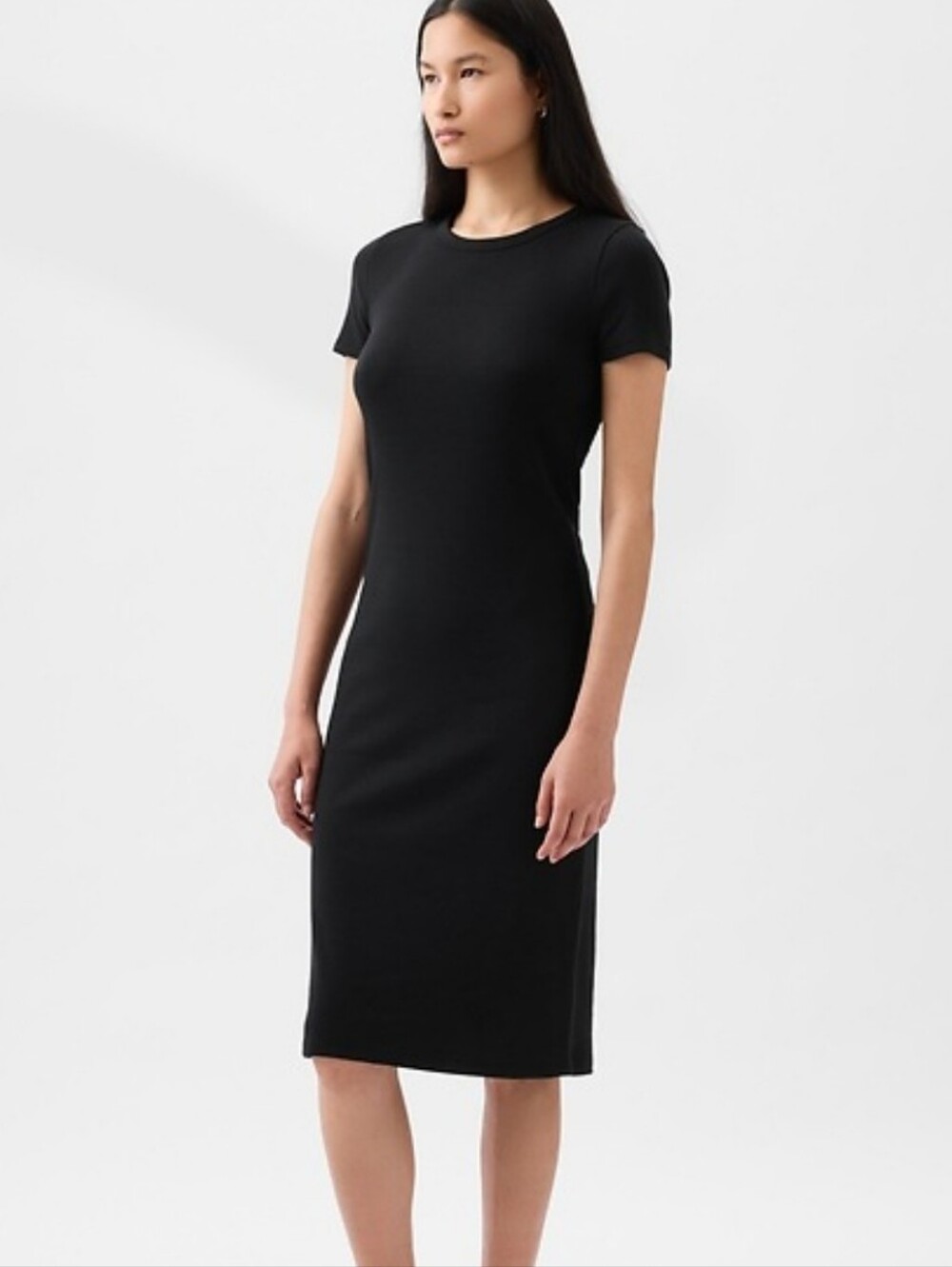 Gap Modern Ribbed Midi T Shirt Drrss